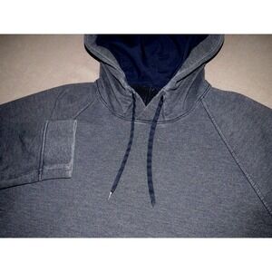 Men's Lululemon Cotton Blend Stretch Dark Blue Pull Over Hoodie Sweatshirt Large